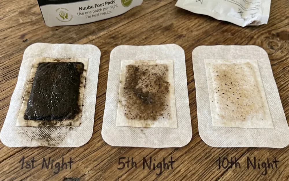 A fresh Nuubu pad versus the same pad after one night of use
